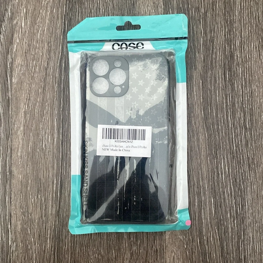 New iPhone 13 Pro Max Case,Black Flag Skull Pattern
